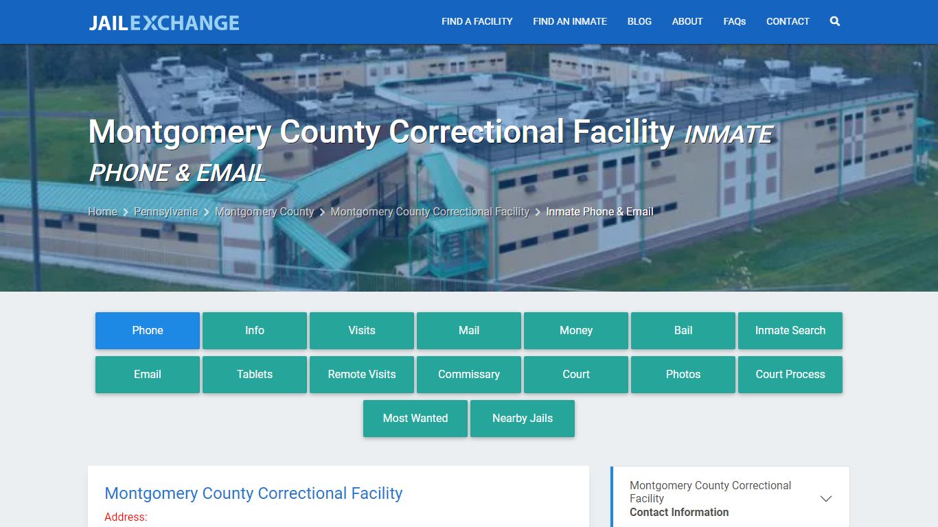 Inmate Phone - Montgomery County Correctional Facility, PA - Jail Exchange